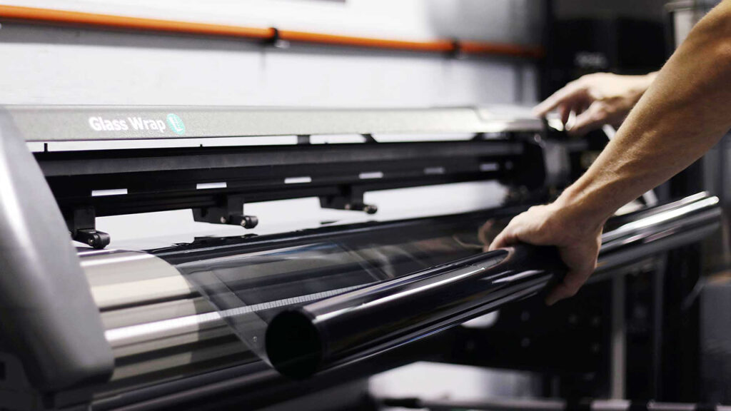 Cut window film